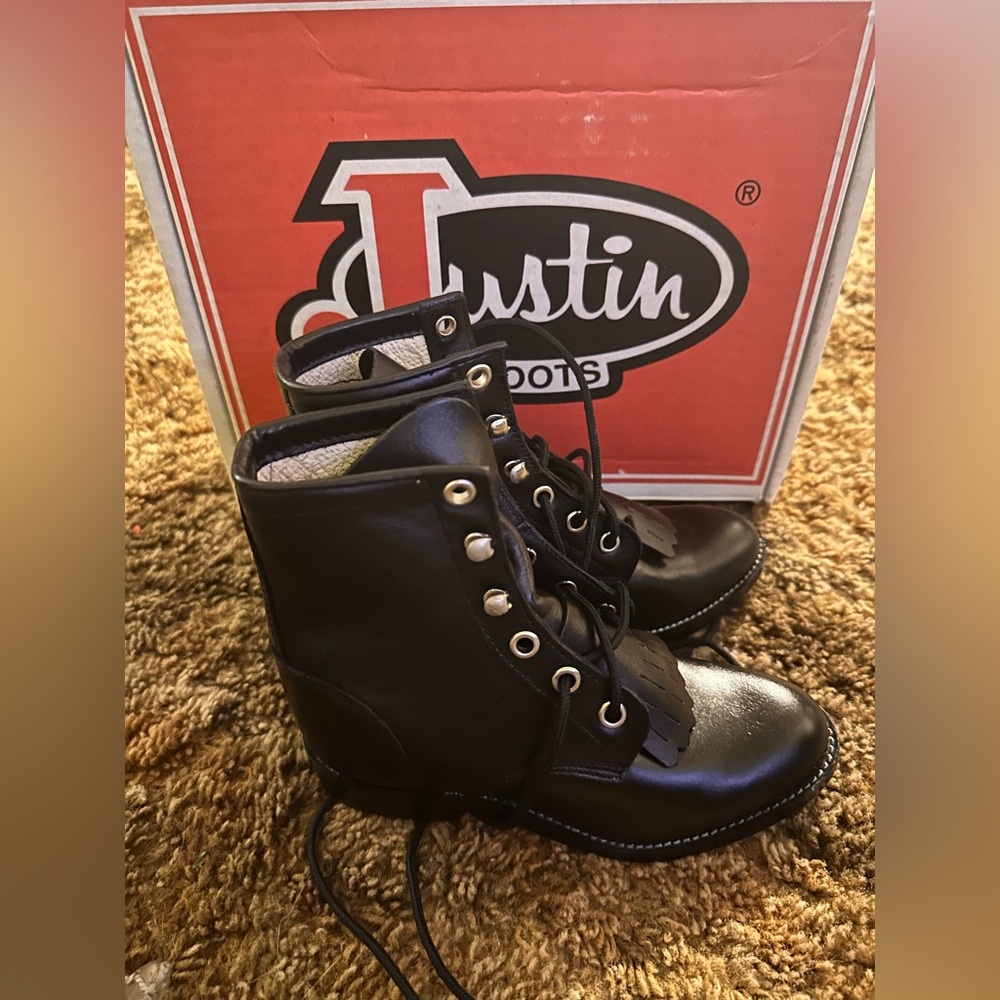Justin lace up boots size 11.5 NEW - Picture 2 of 6